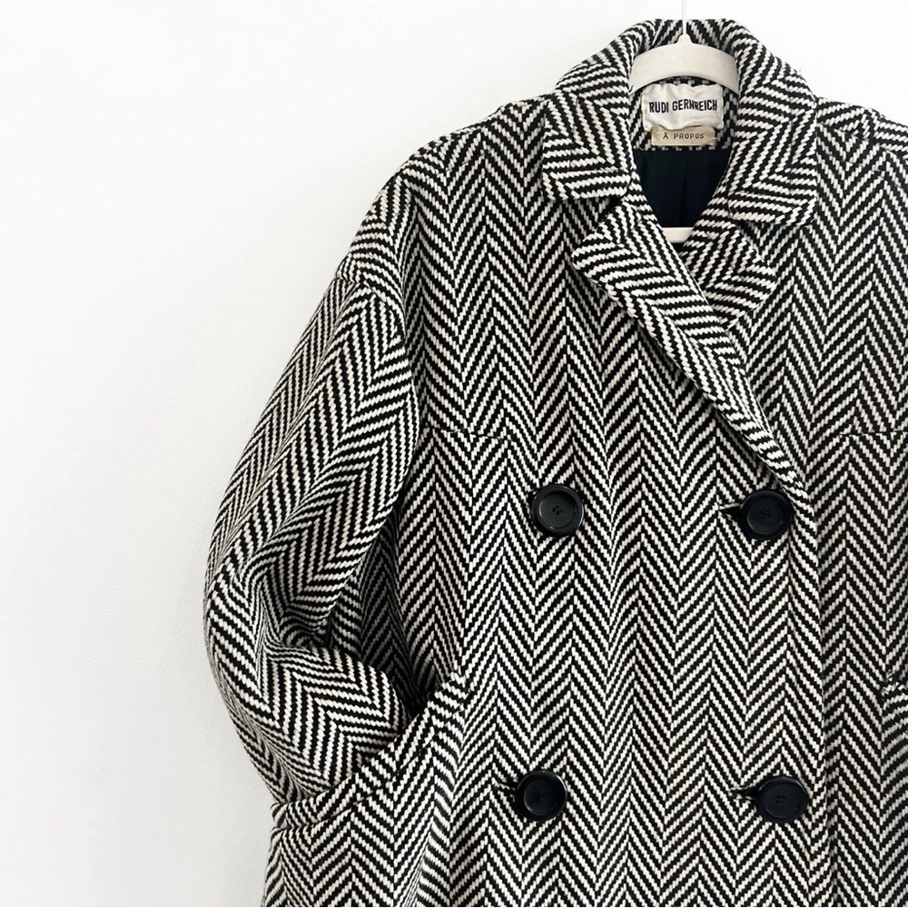 VTG Rudi Gernreich Herringbone Coat - Picture 6 of 14